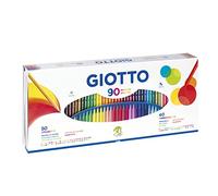 GIOTTO 90pcs Gift Box 40 Turbo Colour Pens & 50 Stilnovo Coloured Pencils | Felt-Tip Pens, Assorted Colours, For Children & Primary Schools