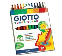 Giotto Baker Ross Colour Fibre Tip Pens (Pack of 12)