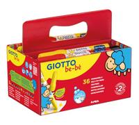 GIOTTO be-bè Colouring Felt Tip Pens Box 36 Colours | Assorted Colours, Super Washable, For School & Home