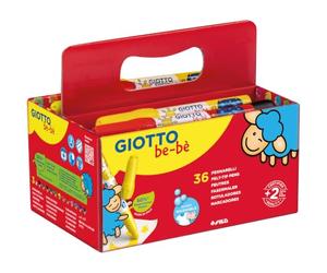 GIOTTO be-bè Colouring Felt Tip Pens Box 36 Colours | Assorted Colours, Super Washable, For School & Home