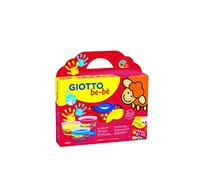 GIOTTO be-bè Finger Paint Set, Box of 3 Primary Colours With Activity Book, Super-Washable, For Children