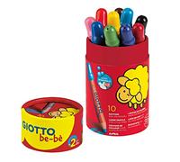 GIOTTO be-bè Large Colouring Pencils Set, 10 Assorted Colours, Super Washable, Suitable for Ages 2+, Ideal for Children