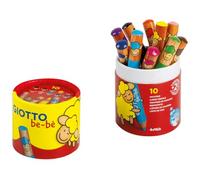 GIOTTO be-bè Large Colouring Pencils Set 10 Colours | Assorted Colours, Super Washable, Suitable for Ages 2+, For Children