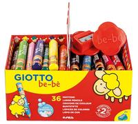 Giotto 461300 Bebe Large Pencils & Sharpeners - Pack of 36