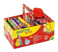 GIOTTO be-bè Large Pencils & Sharpeners School Pack 36 Pencils | Assorted Colours, For School & Home