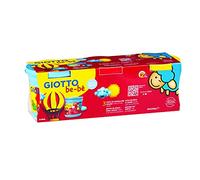 GIOTTO be-bè Modelling Dough Pack for Young Children, 3 x 220g Pots, Red/Yellow/Blue, For Children and Schools