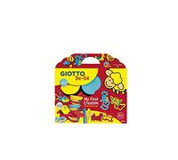 GIOTTO be-bè My First Creation Soft Modelling Dough Kit With 3 Tubs of Dough, 6 Moulds and Tools, Super-Washable, Ideal for Children