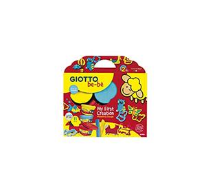 GIOTTO be-bè My First Creation Soft Modelling Dough Kit With 3 Tubs of Dough, 6 Moulds and Tools, Super-Washable, For Children