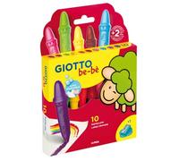 GIOTTO be-bè Wax Crayons, 10 Assorted Colours Pack, Large, Perfect for Young Kids