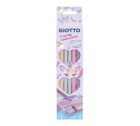 GIOTTO Candy Collection HB Sketching Set, 1 Sharpener & Eraser, 12 Pieces, For Children, Party Bags & Schools