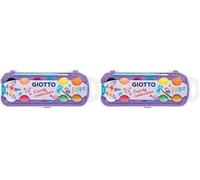 GIOTTO Candy Collection Watercolour Set, 12 Assorted Colours, For Children, Party Bags & Schools (Pack of 2)