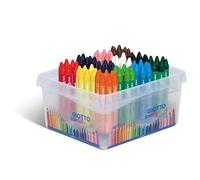 GIOTTO Cera Maxi Super Washable Large Wax Crayons, Schoolpack, 8 x 12 Assorted Colours, 96 Pieces, For Children, Parties & Schools