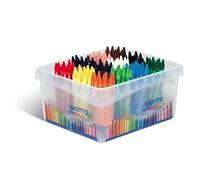 GIOTTO Cera Super Washable Large Wax Crayon, Schoolpack, 144 Crayons in Assorted Colours, For Children, Party Bags & Schools