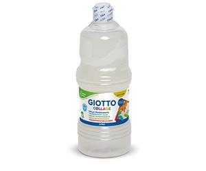 GIOTTO Collage 1kg Transparent Glue, Slow Drying and Washable from Skin, For Schools and After School Clubs