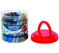 GIOTTO Decor Glitter Glue Pens, 50 Pieces, Assorted Colours, Schoolpack, For Children and Primary Schools