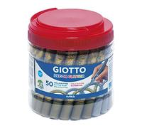 GIOTTO Decor Glitter Glue Pens, 50 Pieces, Silver & Gold, Schoolpack, For Children and Primary Schools