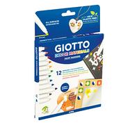 GIOTTO Decor Materials Paint Markers Medium Tip - 4mm Nib 12 Colours | Assorted Colours, For Children, Parties & Primary Schools