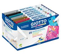 GIOTTO Decor Metallic Multi-surfaces Paint Markers, Schoolpack, Medium Tip - 4mm Nib, 24 x Assorted Colours, Ideal for Children, Parties and Schools