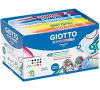 GIOTTO Decor Textile Fabric Paint Markers, Schoolpack, 48 x Assorted Colours, Ideal for Children, Parties and Schools