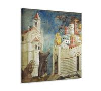 Giotto Di Bondone-the Expulsion of The Devils From Arezzo Classic Masterpiece Poster Room Aesthetic Print Art Wall Painting Canvas Modern Bedroom Decor 24x24inch(60x60cm)