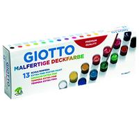 GIOTTO Extra Fine Poster Paint Set for Kids, 13 x 18ml Pots of Assorted Colours, Ideal for Children, Parties and Schools
