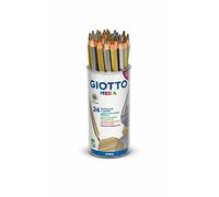 GIOTTO Mega Metallic Pencil Pack, 24 Pencils, Gold & Silver, Ideal for Schools, Children Pencils
