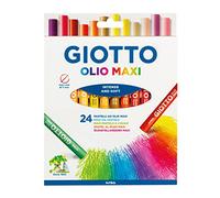 GIOTTO Olio Maxi Oil Pastel Set for Children, 24 Assorted Colours, Large Kids Artist Pastels, Ideal for Home and Schools