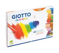 GIOTTO Olio Maxi Oil Pastel Set for Children, 48 Assorted Colours, Large Kids Artist Pastels, Ideal for Home and Schools