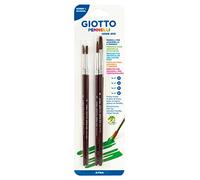 GIOTTO Pennelli Brushes 400 4 Assorted Brushes | Watercolour & Poster Painting, N.3, 4, 8, 5, For Children & Primary Schools