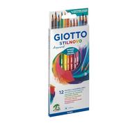 GIOTTO Stilnovo Acquarell Watercolour Colouring Pencils 12 Colours | Assorted Colours, For Children, Parties & Primary Schools