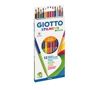 Giotto Stilnovo Double Colour Pencils - 12 Assorted Colours - For Children, Parties & Schools