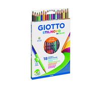 GIOTTO Stilnovo Bicolor, Double Colour Pencils, 18 Assorted Colours, Ideal for Children, Parties and Schools