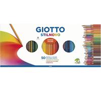 GIOTTO Stilnovo Gift Box with 50 Assorted Coloured Pencils in a Hexagonal Shape