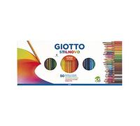 GIOTTO Stilnovo Gift Box with 50 Assorted Coloured Pencils in a Hexagonal Shape, Lead 3.3mm, Ideal for Children