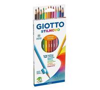 GIOTTO Stilnovo Intense Colours Colouring Pencils, 12 Assorted Colours, Ideal for Children, Parties and Schools