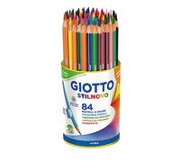 GIOTTO Stilnovo Intense Colours Colouring Pencils, 84 Pieces, Assorted Colours, For Children, Parties and Schools