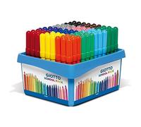 GIOTTO Turbo Maxi Felt Tip Pens Large Tip Nib Schoolpack 108 Colours | Super Washable Felt Tip Fibre Pens, Large Tip Nib 5mm, Assorted Colours, For Children, Parties & Primary Schools