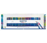 Giotto Turbo Pro Dual Tip Marker Pens, Round Shape, Assorted Colors, 30 Count