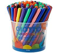 GIOTTO Turbocolor Felt Tip Fibre Pens Fine Tip 96 Colours | Fine Tip Nib 2.8mm, Assorted Colours, For Children, Parties & Primary Schools