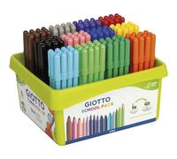 GIOTTO Turbocolor Felt Tip Fibre Pens, Fine Tip Nib 2.8mm, Schoolpack, 144 x Assorted Colours, Ideal for Children, Parties and Schools