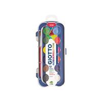 GIOTTO Watercolour Set 12 Blocks Colours | Assorted Colours, Super Washable, For Children, Parties & Primary Schools