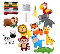 GIOTUK Felt Sewing Kit - Make Your Own Forest Animals DIY Craft - Educational Creative Fun for Girls and Boys