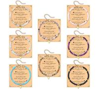 Giovanchi 8PCS Christian Cross Bracelet for Women, Confirmation Baptism Easter Valentine's Day Gifts for Women, Religious Gift for Friends Mom Sister in Christ Birthday, One Size, Stone, no gemstone