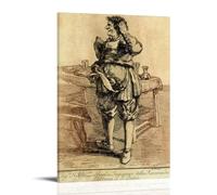 Giovanni Battista Piranesi Prints Zabaglia Caricature of Nicholas, The Reverend Fabric of St. Engineer Peter Wall Art Room Aesthetic Print Art Wall Painting Canvas Modern Bedroom Decor Frame 08x12inc