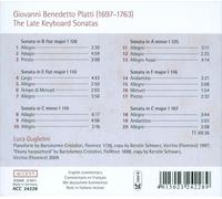 GIOVANNI BENEDETTO PLATTI: THE LATE KEYBOARD SONATAS NEW CD