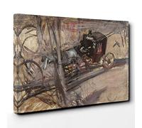 Giovanni Boldini Horse Drawn Carriage Canvas Print | Gallery Wrapped 30mm Frame Wall Art | 30x20 inches | Ready to Hang | Modern Animals Picture | Living Room Bedroom Lounge Office