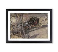 Giovanni Boldini Horse Drawn Carriage Framed Print | A2 Oak Framed Wall Art | Ready to Hang | Modern Animal Picture | Living Room Bedroom Lounge Office