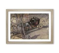 Giovanni Boldini Horse Drawn Carriage Framed Print | A2 Oak Framed Wall Art | Ready to Hang | Modern Animal Picture | Living Room Bedroom Lounge Office