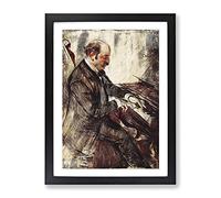 Giovanni Boldini The Pianist By Giovanni Boldini Classic Painting Framed Print | A2 Black Framed Wall Art | Ready to Hang | Classic Historical Picture | Living Room Bedroom Lounge Office