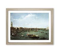Giovanni Canaletto San Marco, Venice Classic Painting Framed Wall Art Print, Ready to Hang Picture for Living Room Bedroom Home Office Décor, Oak A4 (34 x 25 cm)